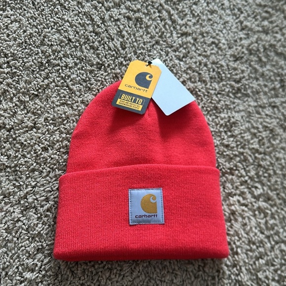 New men’s /women’s Carhartt CB8992 Knit Beanie red winter hat Colors red - Picture 1 of 4